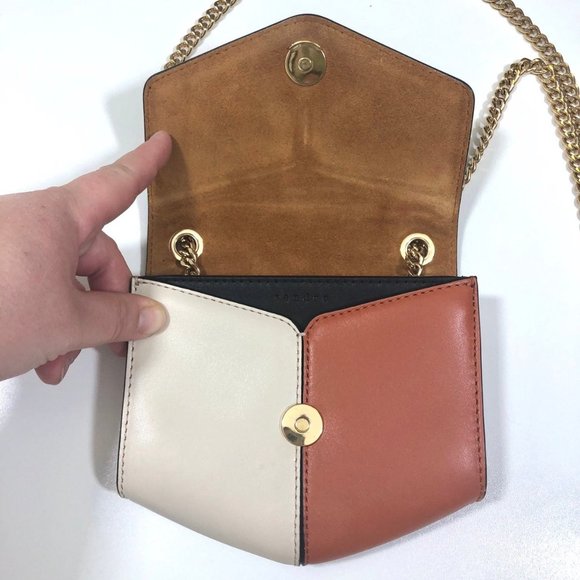Sandro Lou Mini Crossbody Bag Leather Colorblock - Picture 5 of 11